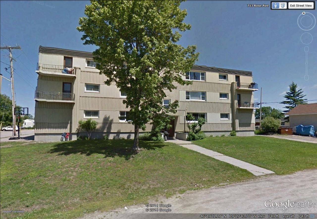 730 ROSE AVENUE, North Bay, ON P1B 6W4 2 Bedroom Apartment for 1,055