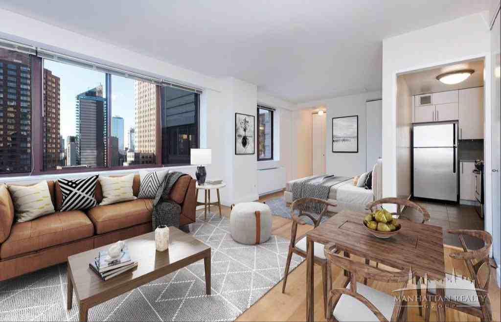 W 52nd St 8L, New York, NY 10019 Studio Apartment for 3,500/month