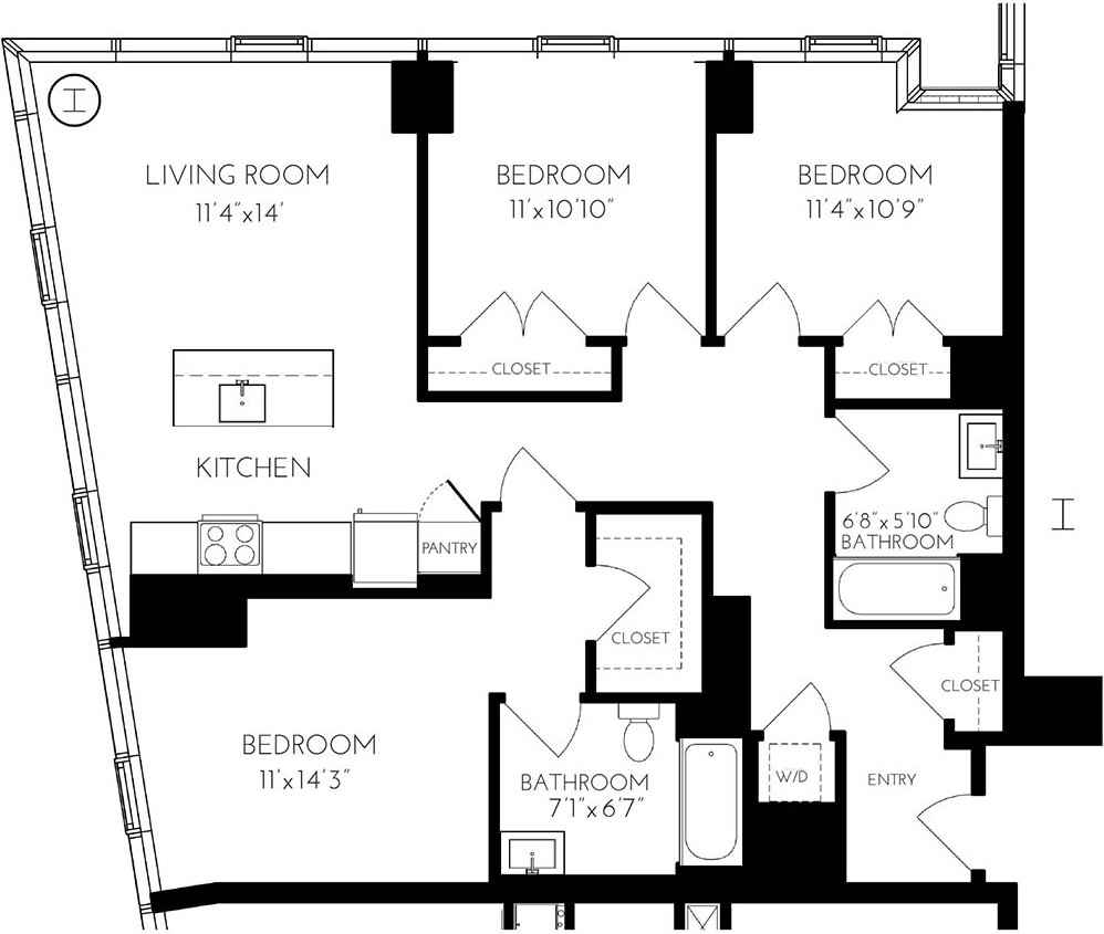 Northern Ave 1402, Boston, MA 02210 3 Bedroom Apartment for Rent