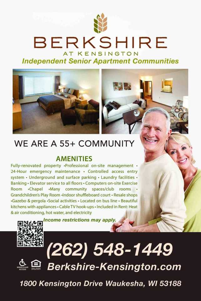 Apartments Near Brensten Education Berkshire at Kensington Senior for Brensten Education Students in Waukesha, WI