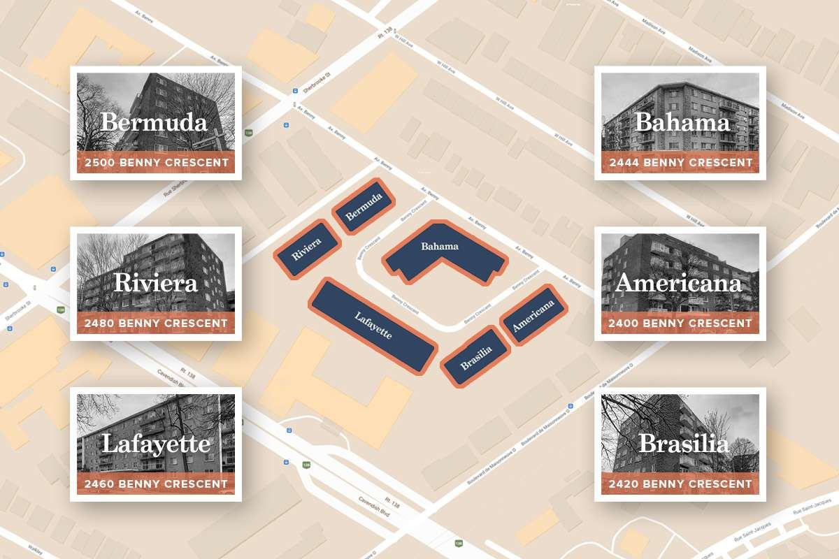 Appartements Benny Crescent 2400, 2420, 2444, 2460, 2480, 2500 Rue