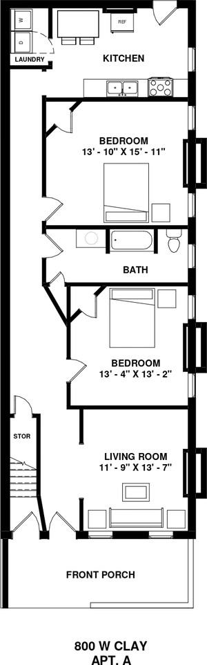 800 West Clay Street - B upstairs - Photo 7 of 12