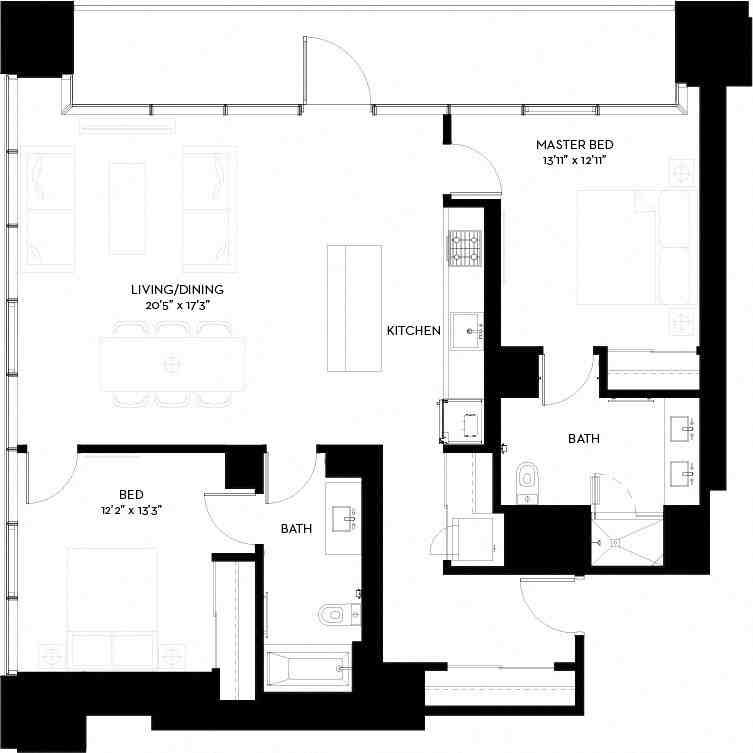 S Indiana Ave 4209, Chicago, IL 60605 2 Bedroom Apartment for Rent