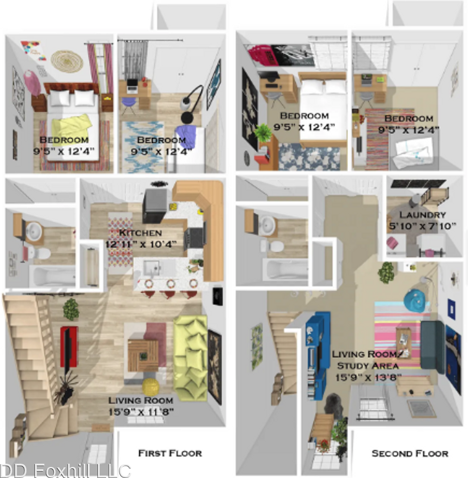 Foxhill Townhomes Apartments 1631 The Fox 1631 Devon Lane