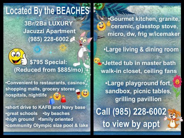 Oasis Sands Luxury Jacuzzi Beach Apts ( Apartments in Biloxi / Gulfport