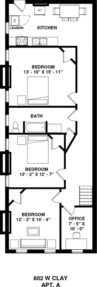 802 West Clay Street - A  upstairs - Photo 2 of 12