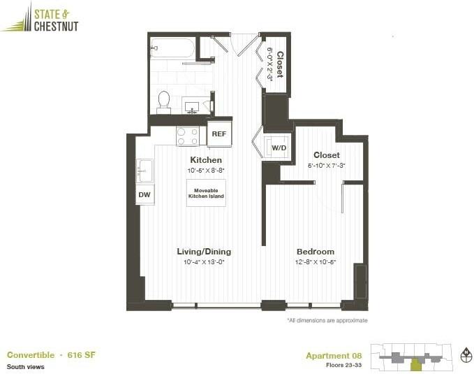 N State St 3208, Chicago, IL 60610 1 Bedroom Apartment for Rent