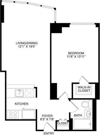 Avenue Of The Americas 29D, New York, NY 10001 1 Bedroom Apartment for