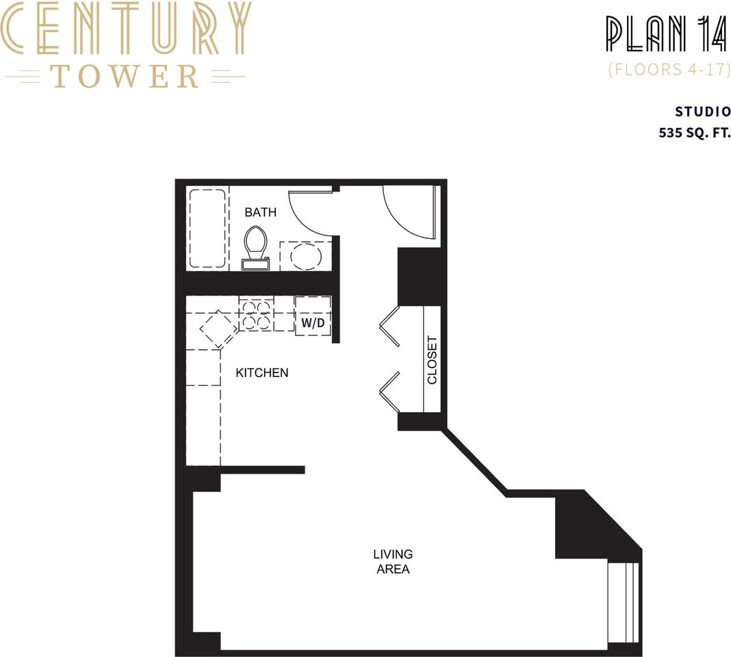 W Lake St 1214R, Chicago, IL 60601 Studio Apartment for 1,900/month