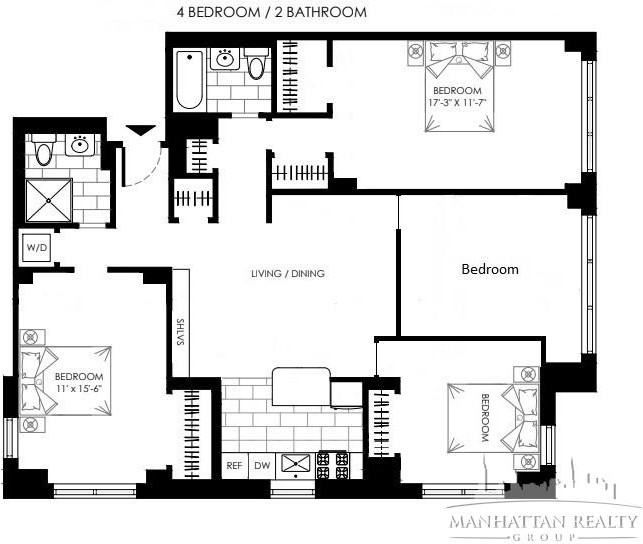 E 47th St 10C, New York, NY 10017 4 Bedroom Apartment for 8,500/month