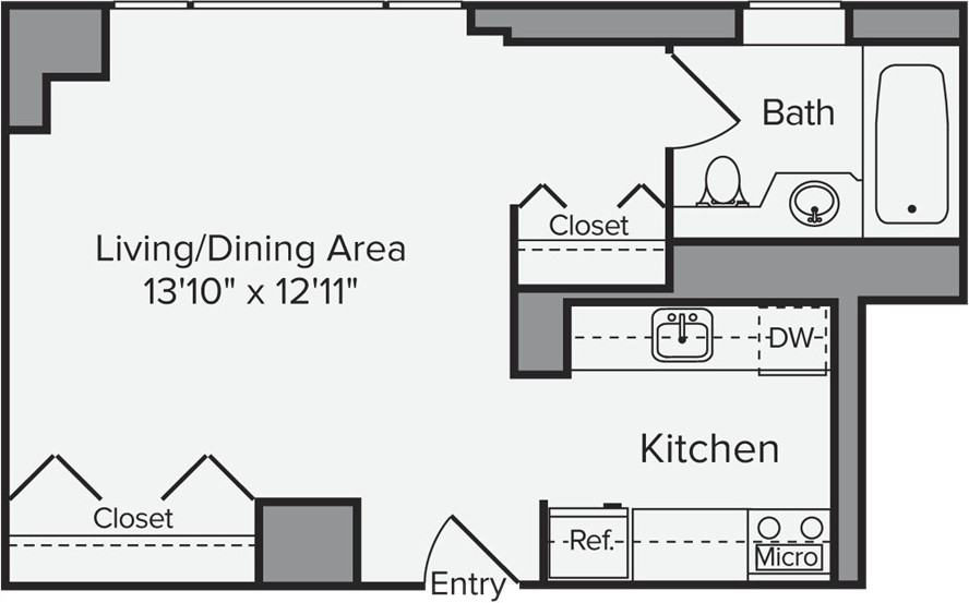 W 50th St 115T, New York, NY 10019 Studio Apartment for 3,575/month