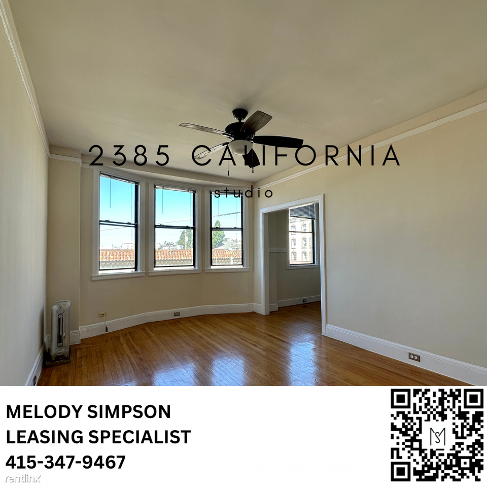 2385 California St, San Francisco, CA 94115 Studio Apartment for Rent