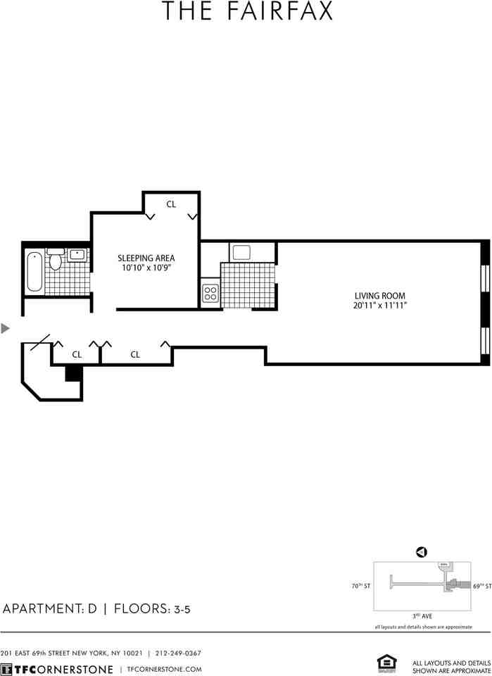 E 69th St 5D, New York, NY 10021 Studio Apartment for 4,395/month