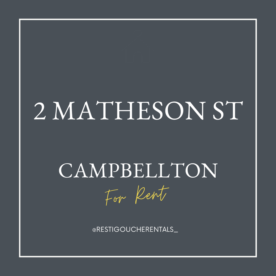 2 Matheson St B, Campbellton, NB E3N 1N3 2 Bedroom Apartment for