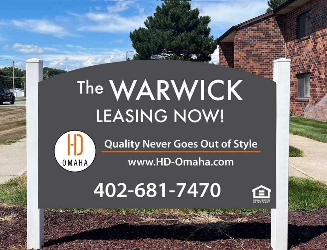 New owners! New look. The Warwick of Norfolk. Now leasing 1, 2 bedroom