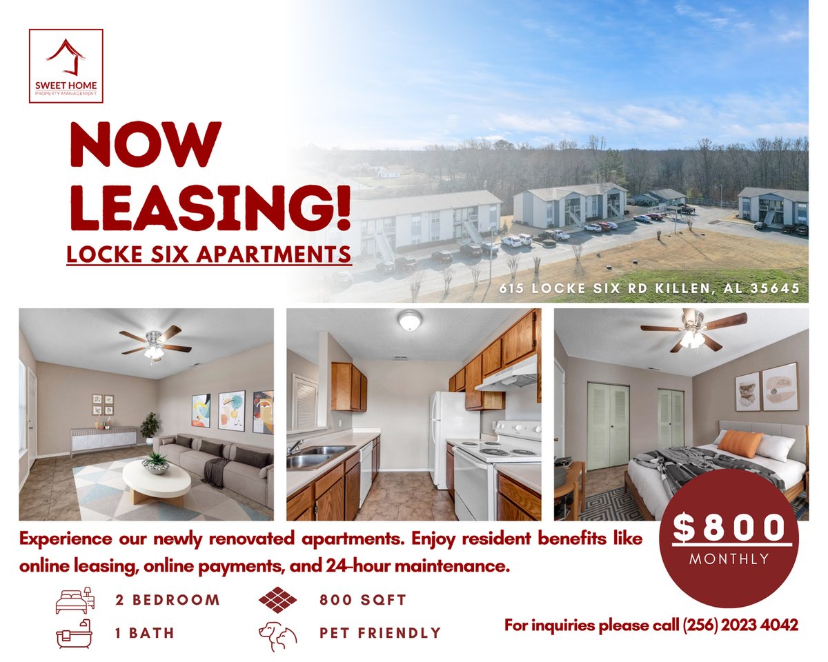 Locke Six 52 Apartments 615 Locke Six Rd, Killen, AL 35645 Zumper
