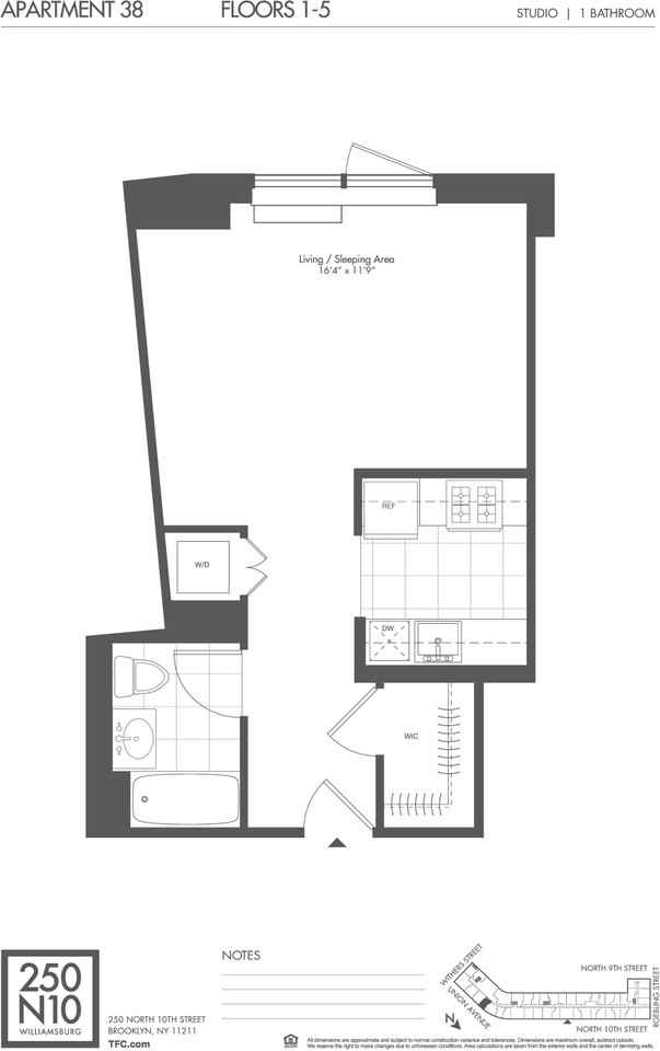 N 10th St 438, New York, NY 11211 Studio Apartment for 3,675/month