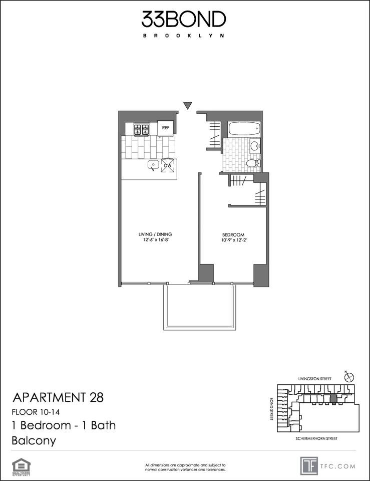 Bond St 1428, New York, NY 11201 1 Bedroom Apartment for 3,975/month