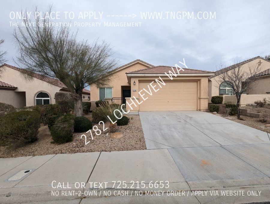 2782 Lochleven Way, Henderson, NV 89044 3 Bedroom House for 2,000