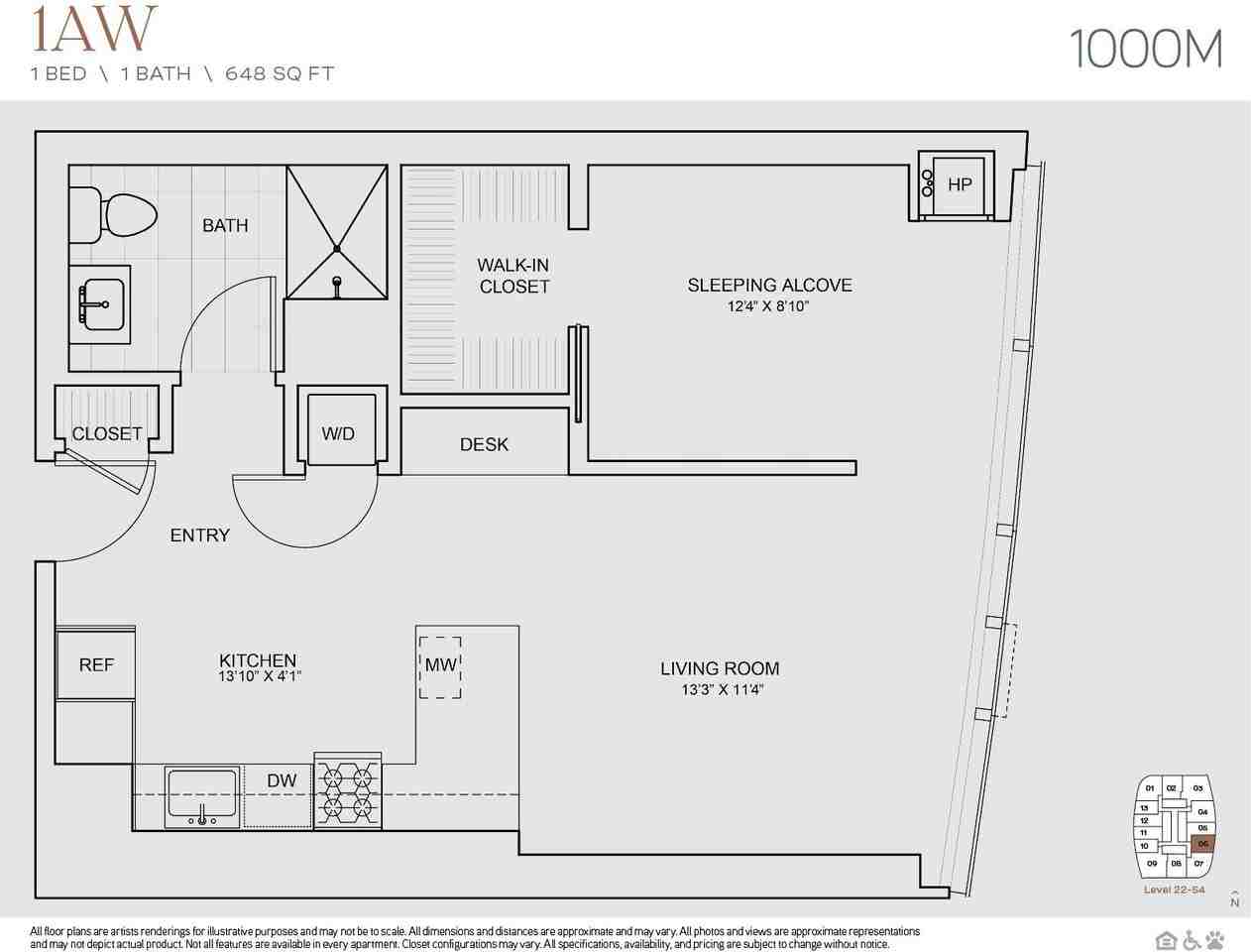 S Michigan Ave 5206, Chicago, IL 60605 1 Bedroom Apartment for Rent