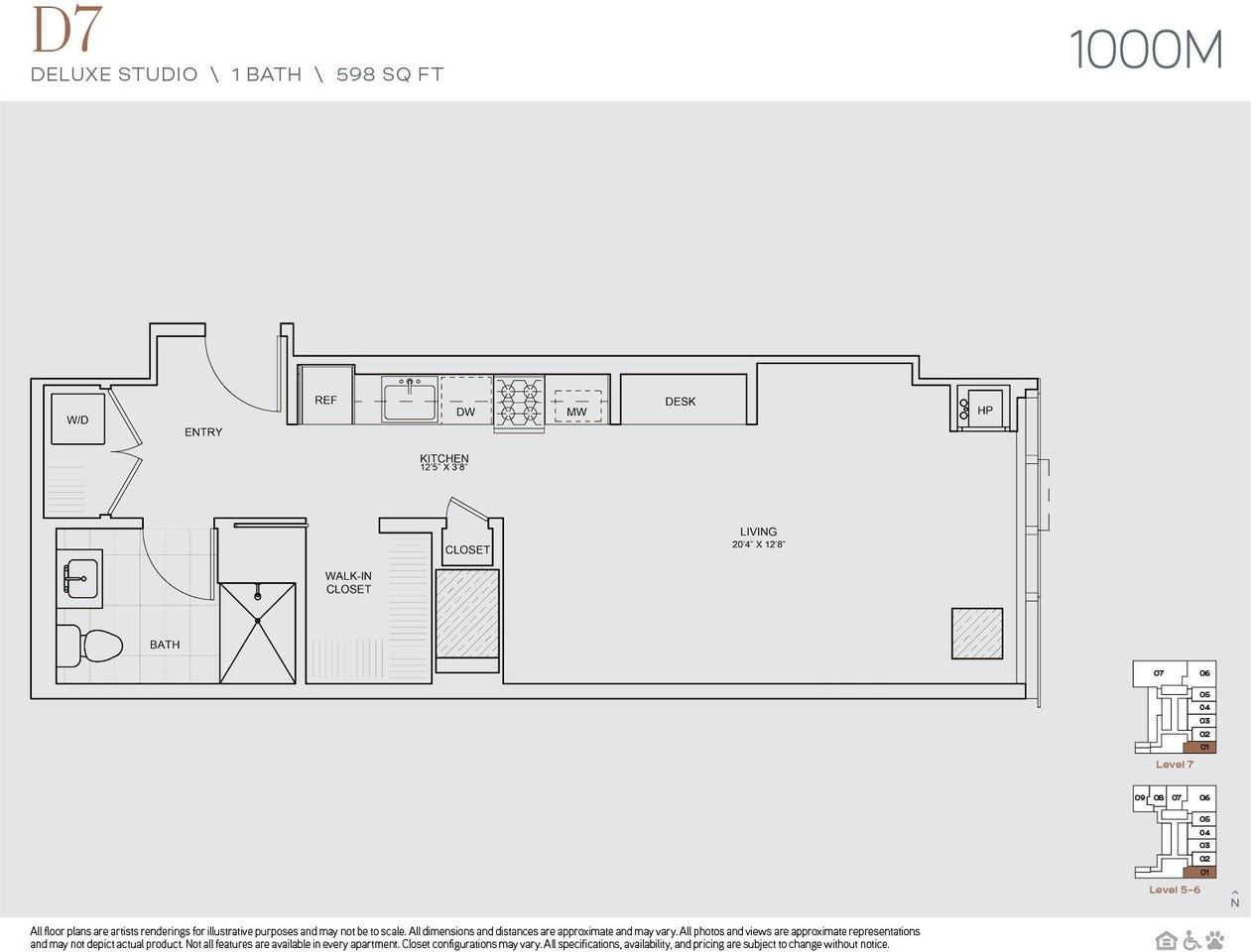 S Michigan Ave 601, Chicago, IL 60605 Studio Apartment for Rent