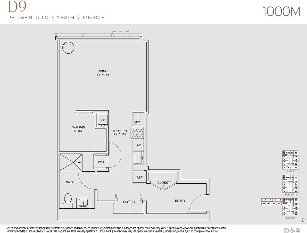 S Michigan Ave 1610, Chicago, IL 60605 Studio Apartment for Rent