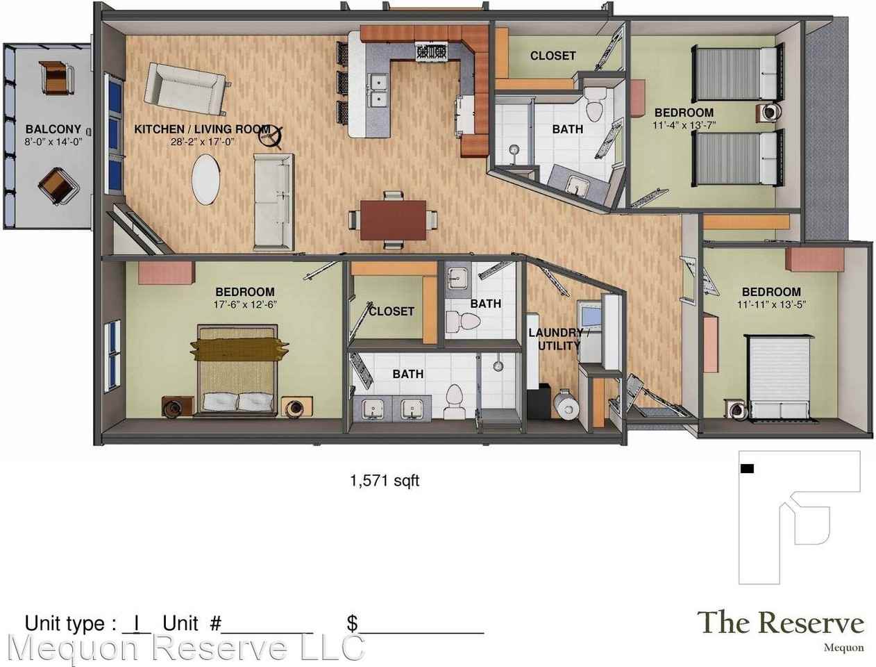 6835 W Mequon Road Units 101127,201227,301327 Apartments in Mequon