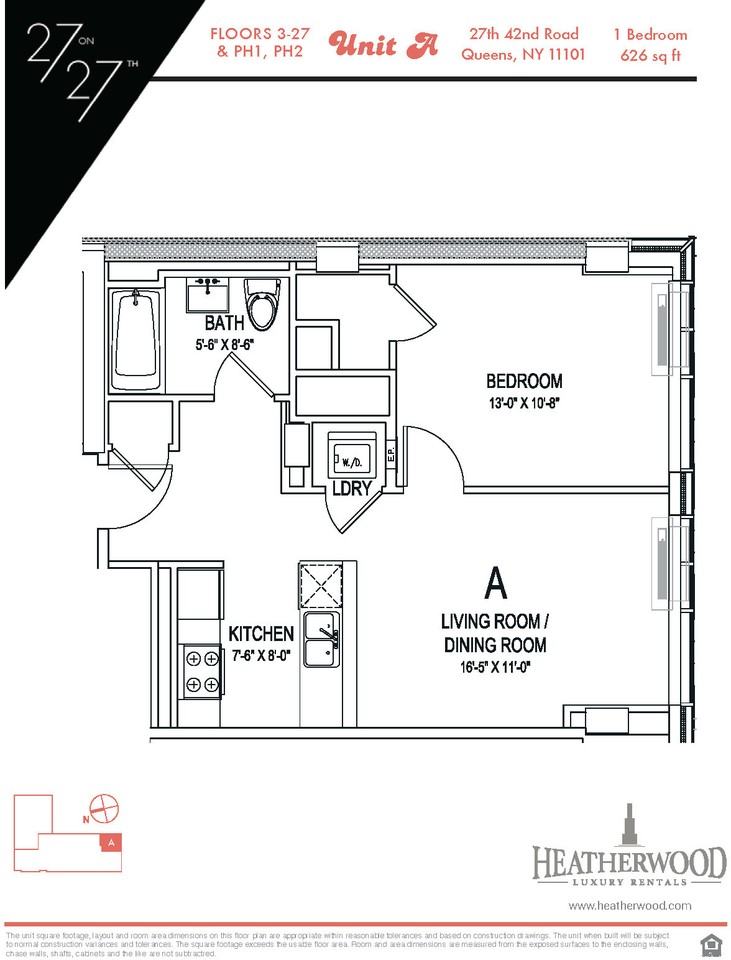 42nd Rd 8A, New York, NY 11101 1 Bedroom Apartment for 3,547/month