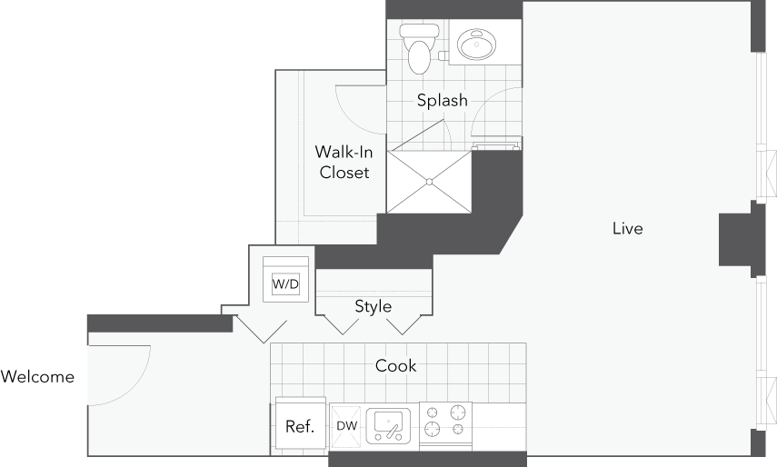 S Michigan Ave 2314, Chicago, IL 60605 Studio Apartment for Rent
