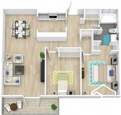 701 Royal Saint George Drive #2BR1BA - Photo 7 of 18