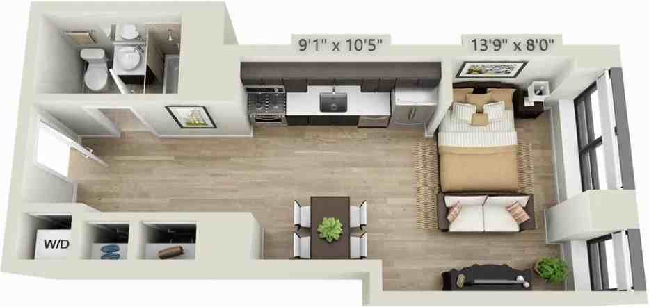 Wall St #1402 - Photo 2 of 9