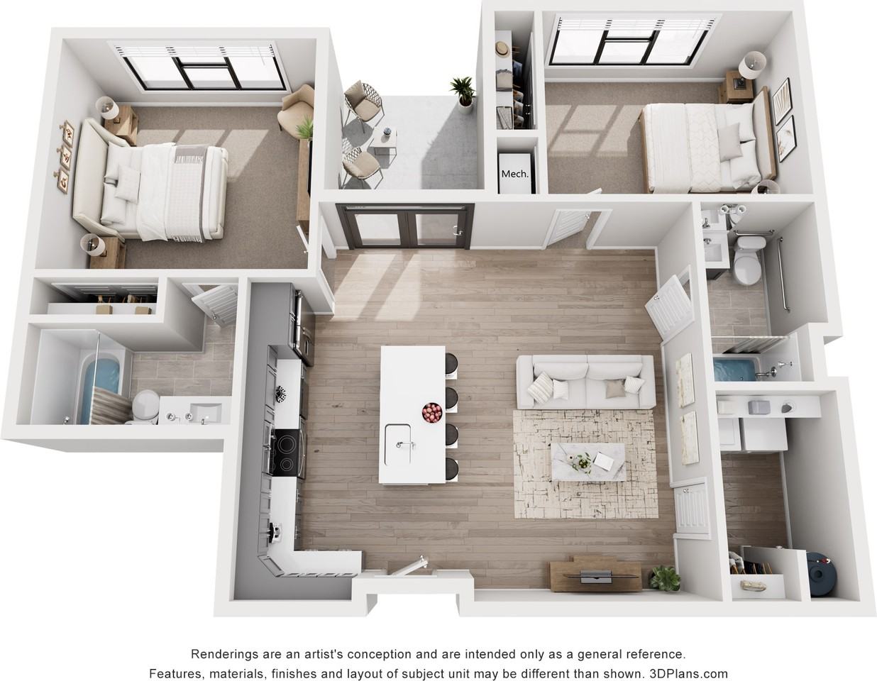 2121 2121 Langhorne Rd - 11041092sf 2BR/2BA The Vine #1104 - Photo 2 of 7