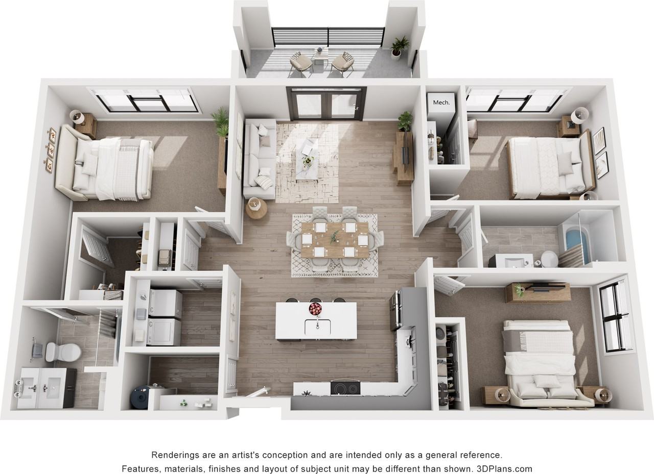 2121 2121 Langhorne Rd - 11071638sf 3BR/2BA The Vine #1107 - Photo 2 of 10