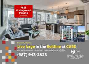 CUBE #1 Calgary Rentals in Beltline. FREE Underground Heated Parking* - Photo 1 of 1