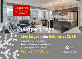 CUBE - Live large in the Beltline. FREE Underground Heated Parking* - Photo 1 of 1