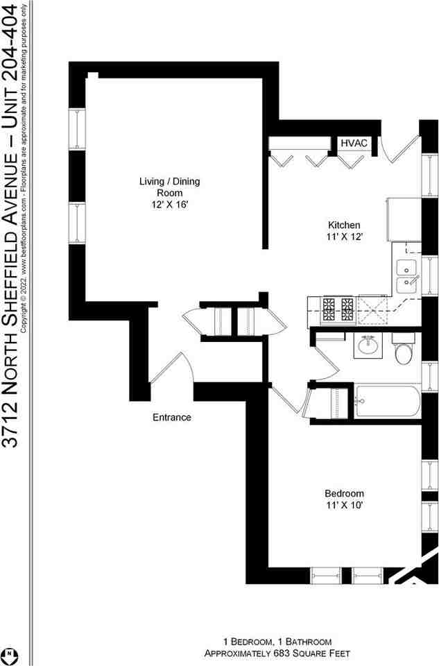 3712 N Sheffield Ave #204 - Photo 5 of 9