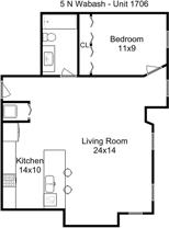 5 N Wabash Ave #1706 - Photo 1 of 1