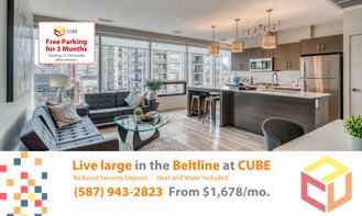 CUBE - Live large in the Beltline. Underground Heated Parking 170/mo. - Photo 1 of 1
