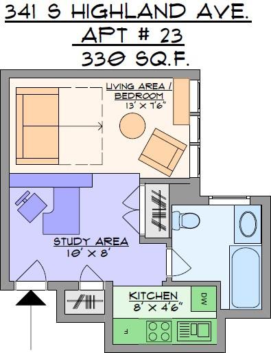 341 SOUTH HIGHLAND AVENUEAPT 9 #9 - Photo 7 of 9
