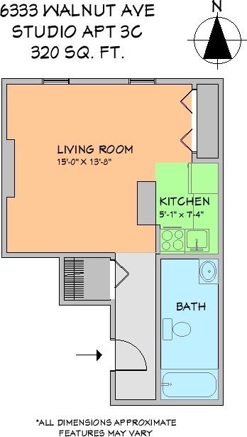 6333 WALNUT STREETAPT 3B #3B - Photo 6 of 7