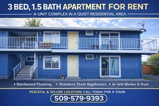 3 Bedroom, 1.5 Bath Apartment – Peaceful 4 - Photo 1 of 1