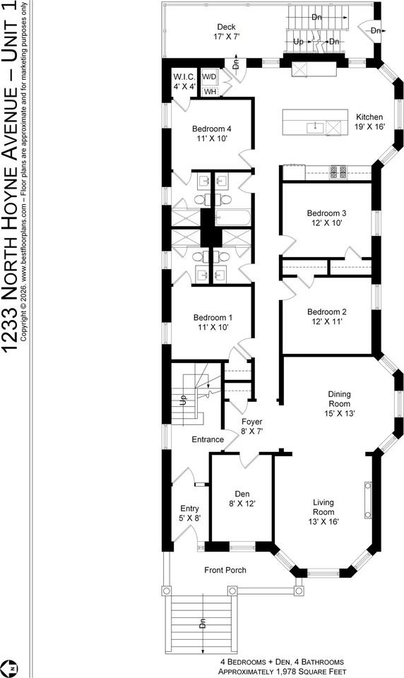 1233 N Hoyne Ave #1