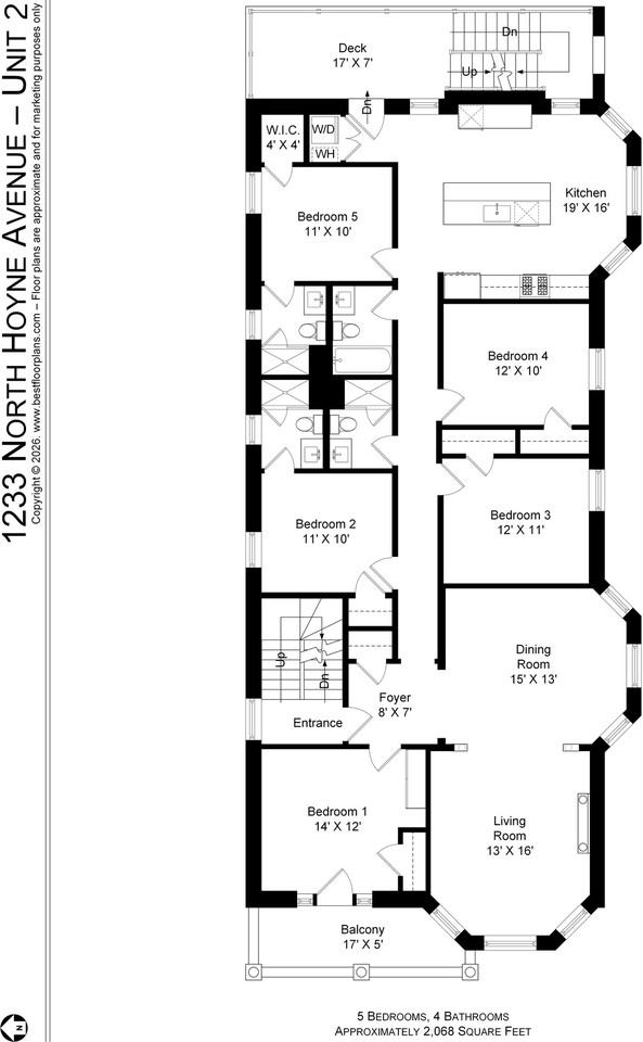 1233 N Hoyne Ave #2
